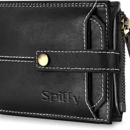 spiffy Men Casual Black Genuine Leather RFID Wallet - Mini-picture-36