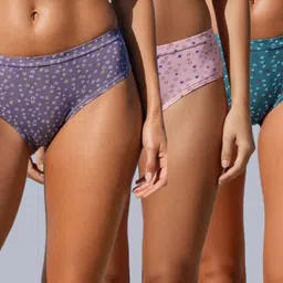 eden Pack of 3 Women Hipster Pink, Purple, Blue Panty-picture-26