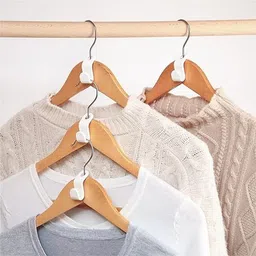 kn inc Connector hooks for hanger 30 pis set, Best Quality for Shirts pant & Clothes Plastic Shirt Pack of 30 Hangers For Shirt image 2