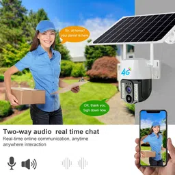 SIOVS 4G SIM Solar-Powered CCTV 360° View Night Vision Smart Surveillance 2-Way Audio Security Camera image 2