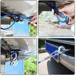 gney Car Towing Rope Emergency Tow Pull Rope Strap for Car Heavy Duty Car Towing Belt 4.5 m Towing Cable image 3