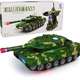 kidzjoy Deformation Combat Tank Transform Toy, Light & Music Automatic Robot Tank-picture-15
