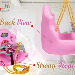little funky Indoor & Outdoor Rope Hanging Plastic Baby Swing with Safty Support Swings image 5