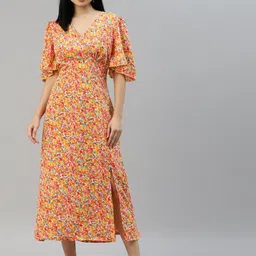 pluss Women Wrap White Midi/Calf Length Dress-picture-20