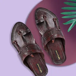 royal khwaab Men Kolhapuri Chappal Handcrafted 100% Genuine Leather Sandal-picture-18