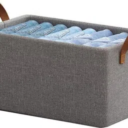 Polyester Wardrobe Storage Organiser Underwear Organiser for Jeans Pants Shirts Toys Books Storage Basket-image-30