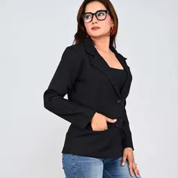 naida Women Solid Single Breasted Casual, Festive, Formal, Party, Sports, Wedding, Lounge Wear Blazer-picture-21