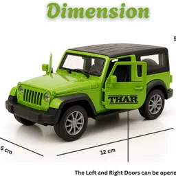 b2toys 1:32 Scale Diecast Metal SUV Thar Car Toy for Kid (Open Door, Music & Pull Back) image 2