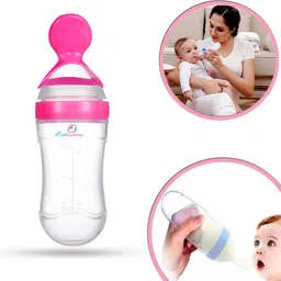 goodmunchkins Baby Feeding Bottle, PP, BPA Free, 0m+ Food Feeder (Pink) - 125 ml image 4