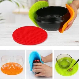 fimtown Flexible Multipurpose Pot Holders, Heat Resistant Trivets for Hot Dishes Policed Trivet image 3