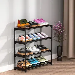 youcopia PVC 4 Shelf Book Organizer/Shoe/Chappal/Book/Clothes Rack Plastic Open Book Shelf image 4