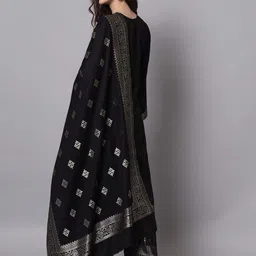 houseofcommon Unstitched Wool Kurta & Palazzo Material Self Design image 3