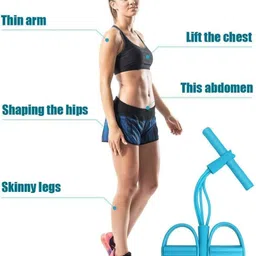 lcarno Tummy Trimmer 4 Tube Exerciser Body Trimmer for Waistline Resistance Tube image 3