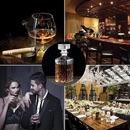 arten Glass European Lid Jug Pitcher Rum perfume Bourbon Liquor Champagne Alcohol Decanter image 4