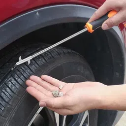 cypat 2 in 1 Car Tire Stone Cleaning Hook, Remover Tire Groove Stones Removing Tool B Standard Screwdriver image 2
