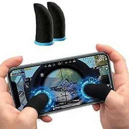 houseofcommon Blue Color Mobile Finger Sleeve Press Trigger Game Controller, (3 Pair) Finger Sleeve image 2