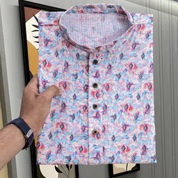foxdx Men Printed Cotton Blend Straight Kurta-picture-42