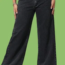 dollfashion Women Straight Fit High Rise Black Jeans-picture-17