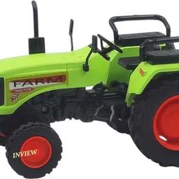 shree jee FARM TRACTOR WITH PULL BACK ACTION TOY image 4
