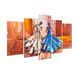 wens Velvet Laminated Modern Women Art Set of 5 Wall Art Panels image 4