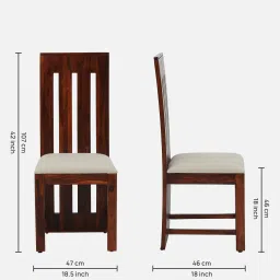 woodsworth from pepperfry Speyer Sheesham Wood Dining Chairs In Scratch Resistant Honey Oak Finish (Set Of 2) image 2