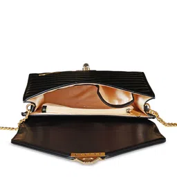 FLYING BERRY Black PU Structured Sling Bag with Quilted image 5