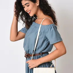 HAUTE SAUCE by  Campus Sutra Textured Sling Bag image 2