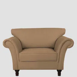 febonic Rana Fabric 1 Seater Sofa in Copper Brown Color image 4