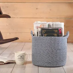 pano Blue Polypropylene 52 Ltr (1Pc) Storage Basket image 1