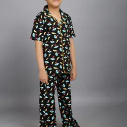 Ninos Dreams Boys Conversational Printed Pure Cotton Night Suit image 2