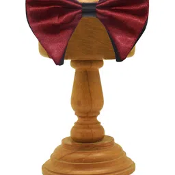 MUTAQINOTI Men Maroon Bow Tie image 1