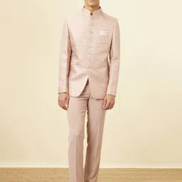 Manyavar Self Designed Single Breasted Three Piece Party Suit-image-57