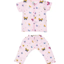 A Toddler Thing Kids Floral Printed Organic Cotton Night suit-picture-22