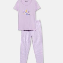 mackly Girls Graphic Printed Round Neck Cotton Night suit-picture-18