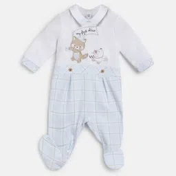 Chicco Infant Boys Printed Shirt Collar Sleepsuit-picture-25