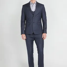 Arrow Checked Single-Breasted Three-Piece Formal Suit-image-34