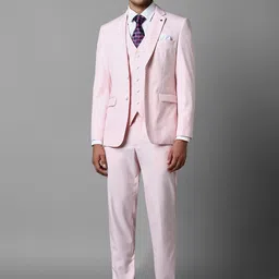 Louis Philippe Notched Lapel Single-Breasted Three-Piece Formal Suit-picture-28