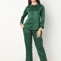 Smarty Pants Shirt Collar Satin Night suit-picture-39