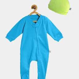 cherrytoes Unisex Kids Blue & Green Baby apparel zip sleepsuit-picture-11