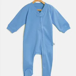 cherrytoes Infants Kids Blue Solid Cotton Sleep Suits-picture-30