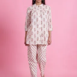 Prakrti Women Printed Cotton Tunic With Trousers Set-picture-11