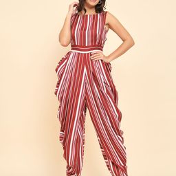 TANDUL Organic Cotton Striped Basic Jumpsuit-picture-25