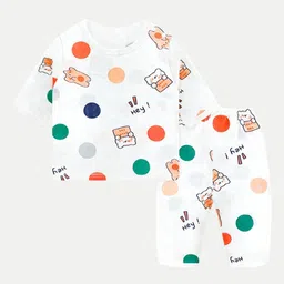 StyleCast Girls Multicoloured & White Printed Night suit-picture-51