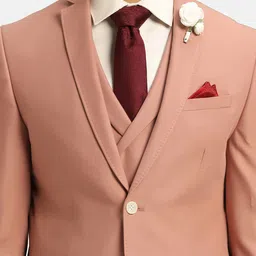 Blackberrys Slim-Fit Notched Lapel Collar Single-Breasted Three-Piece Formal Suit image 4