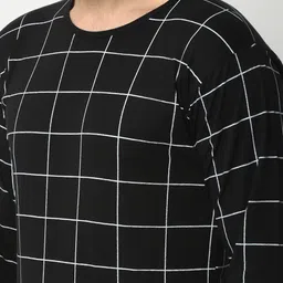 mack jonney VIMAL JONNEY Men Black & White Checked Night Suit image 2