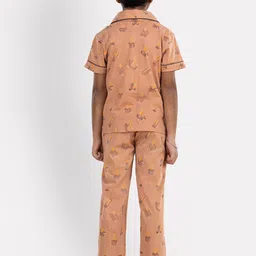 Growing Tree Boys Pack Of 2 Conversational Printed Pure Cotton Night suit image 2