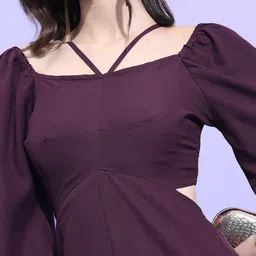 Tokyo Talkies Square Neck Puff Sleeves Gathered Casual Basic Jumpsuit image 4