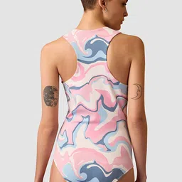 Muvazo Abstract Printed Round Neck Bodysuit image 2