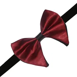 MUTAQINOTI Men Maroon Bow Tie image 3