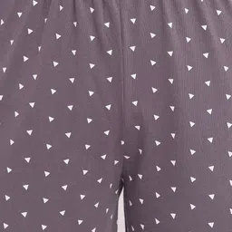 Style Dunes Women Grey & White Printed Pure Cotton Night suit image 2